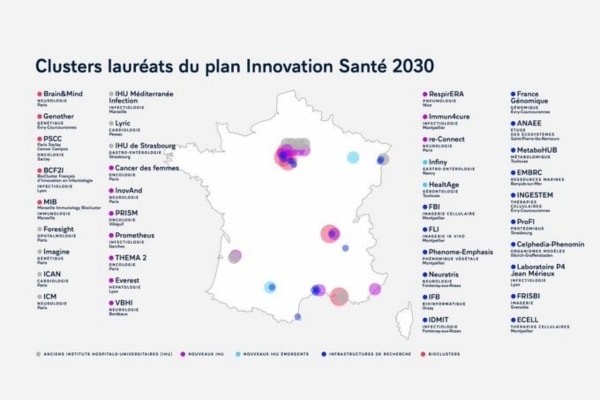 Cluster laureats Innovation santé France 2030