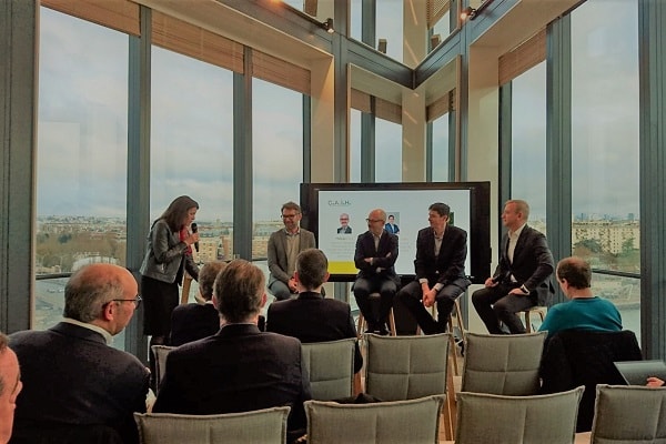 À droite, le président de Microsoft France, Carlo Purassanta, présent à la conférence de rentrée intitulée: "Quelles ambitions pour Microsoft en 2019 ?" (17 janvier 2019, Campus Microsoft France)