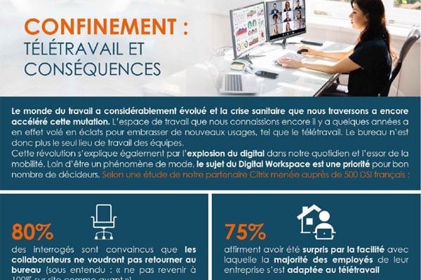 [Infographie] Confinement : Télétravail et conséquences