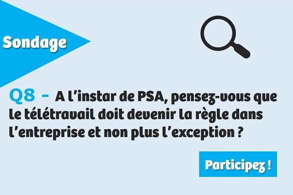 A l’instar de PSA, pensez-vous que le télétravail doit devenir la règle dans l’entreprise et non plus l’exception ?