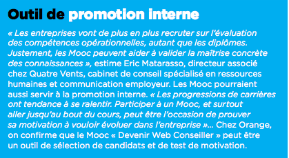 Mooc : Outil de promotion interne