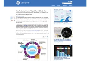 Rapport : « Industrial Internet : Pushing the Boundaries of Minds and Machines »