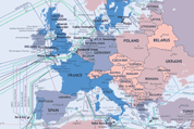 Internet - Carte mondiale des câbles sous-marins