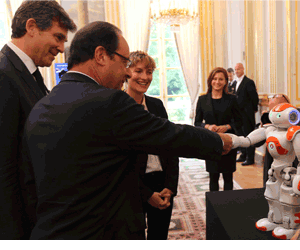 Le président François Hollande à la présentation des priorités de politique industrielle de la France