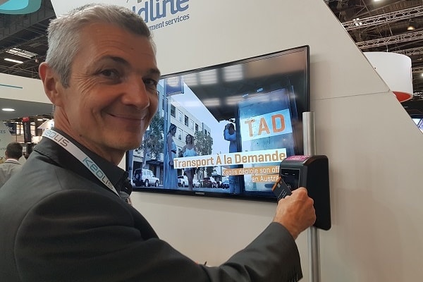 Laurent Verschelde, directeur de Keolis à Dijon, a présenté l'open payment dans les tram au salon sur les transports publics à Paris