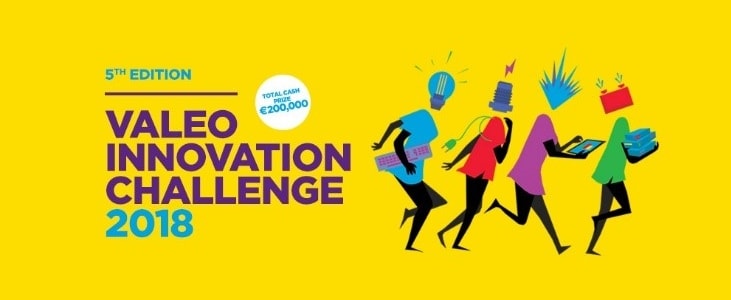 Pour sa 5ème édition, le Valeo Innovation Challenge offre la possibilité aux étudiants du monde entier de créer leur start-up pour développer l’innovation présentée dans le cadre du concours. Plus d’infos : https://valeoinnovationchallenge.valeo.com/en/challenges/innovationchallenge2018