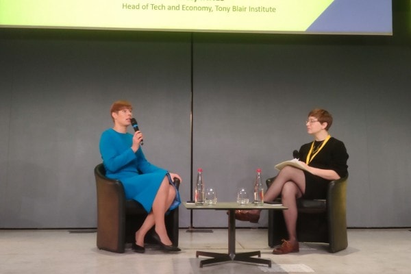 Kersti Kaljulaid, présidente de l'Estonie et Kirsty Innes, Head of Tech and Economy du Tony Blair Institute