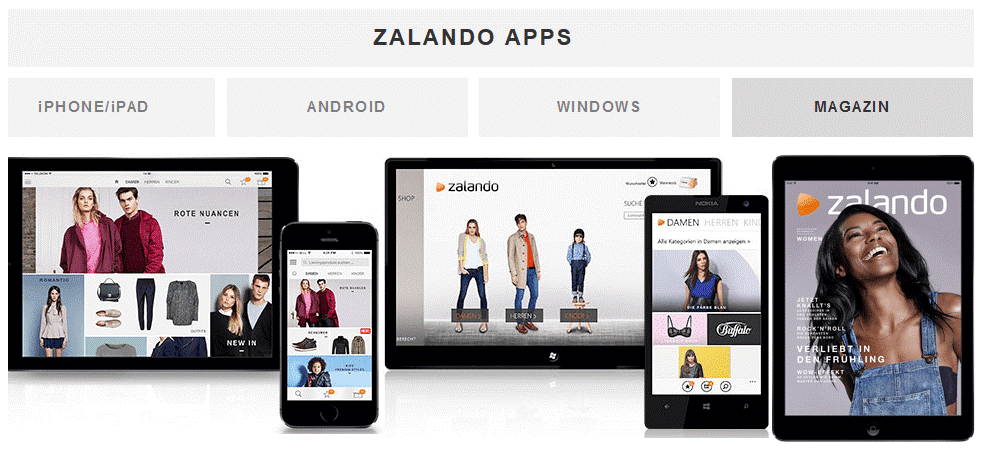 A la mi-2017, le chiffre d’affaires de Zalando s’élève à plus de 2 milliards d’euros (+ 21,5 %), des ventes réalisées à 70 % via les mobiles (DR).