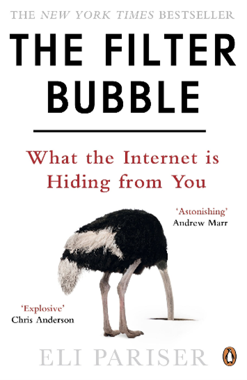 Eli Pariser est à l’origine du concept de “bulle de filtre” qu’il a théorisé dans son ouvrage “The Filter Bubble: What The Internet Is Hiding From You” en 2012.