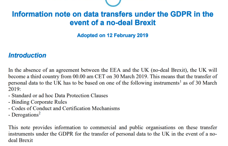 Brexit dur & RGPD : quand l’EU propose 4 solutions alors que vous n’en avez qu’une !