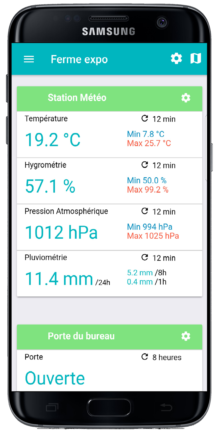Ici, la station météorologique connectée de VisioGreen, qui utilise le réseau LoRa d’Objenious.