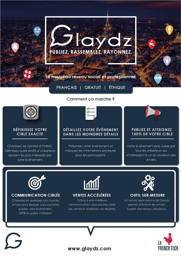 Glaydz, le réseau social et professionnel,