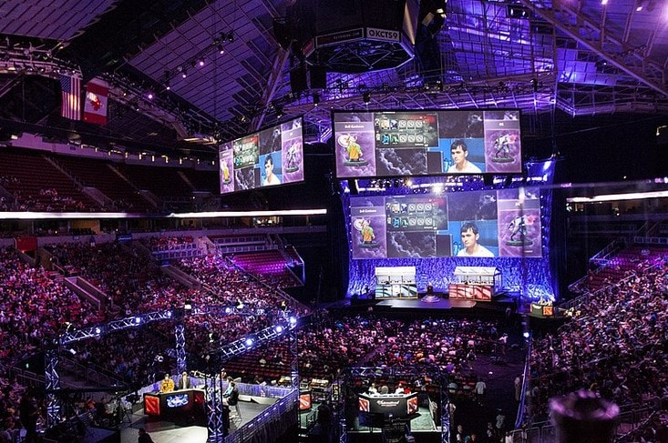 The International un tournoi e-sport annuel du jeu vidéo Dota 2 organisé au KeyArena de Seattle