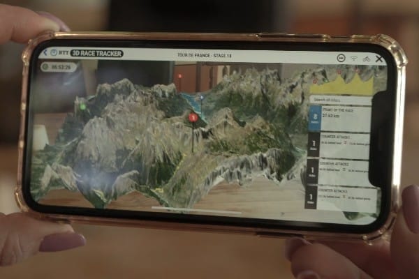 Le 3D Race Tracker, réservé pour les membres du club du Tour de France.