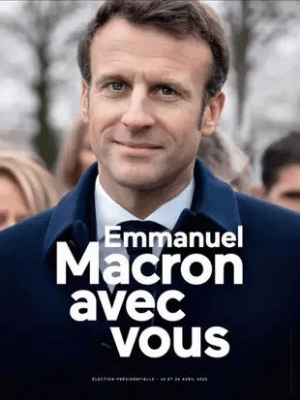 L'affiche de campagne de Emmanuel Macron