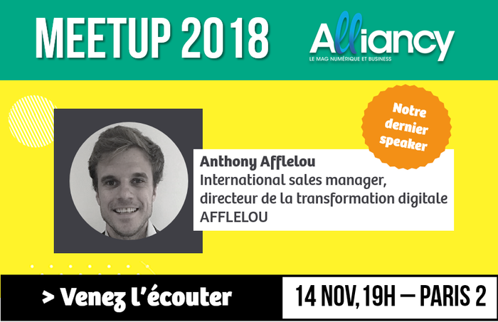 Anthony Afflelou interviendra le 14 novembre sur notre meetup « « Le numérique en pratique » - Infos et inscription >