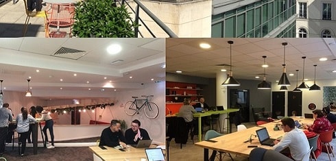 Le Digital Hub de Suez est hébergé dans l’espace de coworking Wojo (ex-Nextdoor), situé dans le IXème arrondissement de Paris.