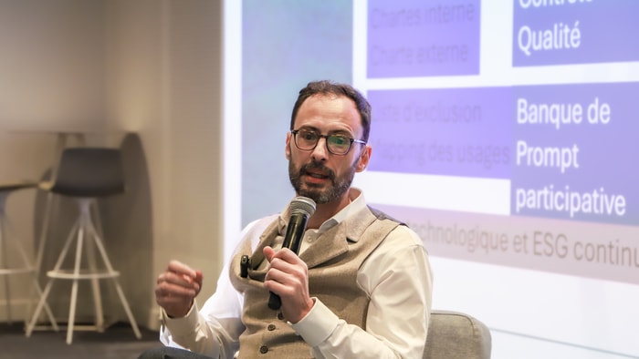 Peter Hochet, directeur général Afrique d'Insuco, présente le cadre IA de son cabinet d'étude.