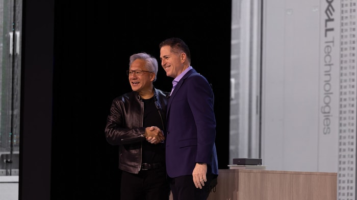 Jensen Huang, CEO de Nvidia et Michael Dell CEO de Dell